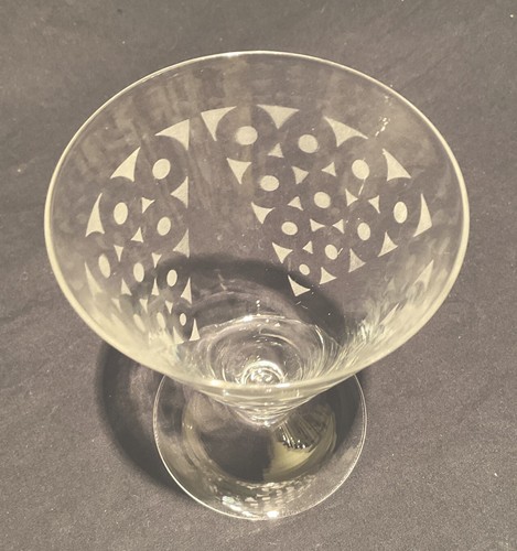 Vintage art deco etched glass - vintage,