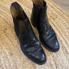 Loake 290B Black Polished Leather Goodyear Welt Formal Chelsea Boots UK 9