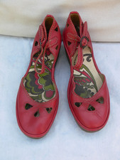 fly london women's red leater