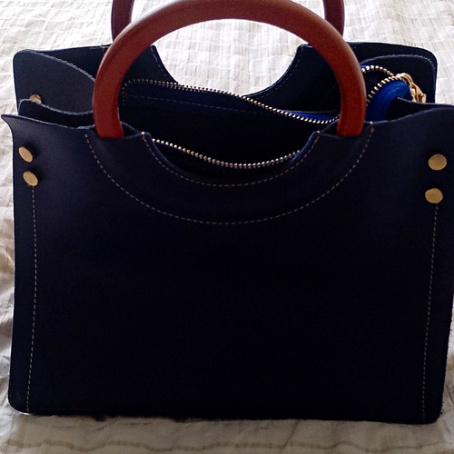 Laura ashley navy leather - navy,