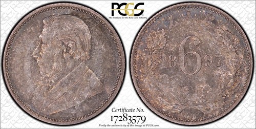 1897 south africa 6 - south, (zar)