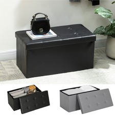 PU Leather Ottoman Storage