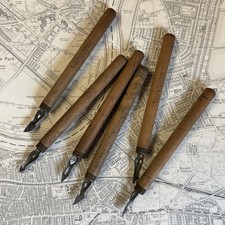 Vintage William Mitchell Dip Pens Assorted With Wooden Handle