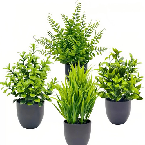 Set artificial plants in - set,