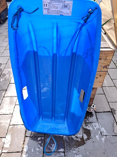 Blue snow sledge toboggan - snow,
