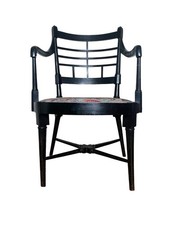 Antique E W Godwin Old English Jacobean Aesthetic Movement Ebonised Chair