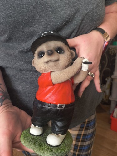 Golfing meerkat collectable - meerkat,