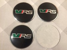 4x Sticker VRS SKODAs Car Wheel Center Cap Sticker New 56mm Black Green VRS