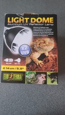 EXO TERRA LIGHT DOME ALUMINIUM UV REFLECTOR LAMP X2 UVB REPTILE LIGHT HOLDER