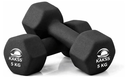 Set 5kg dumbbells black - set,