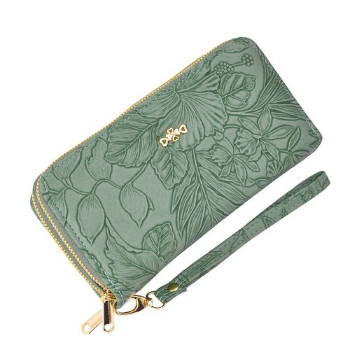 Ladies leather wallet long - leather,