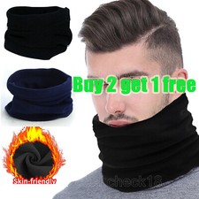 For Men Thermal Fleece Neck Warm Scarf Winter Snood Scarf Tube Cycling Motorbike
