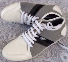 Flat mens Shoes By Twisted Soul, Flat Lace Up, White Leather Look  42