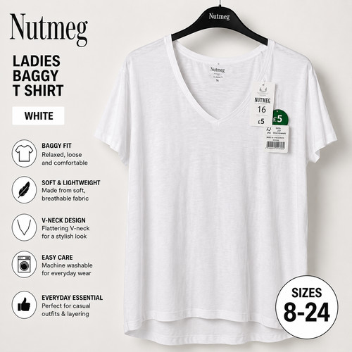 Nutmeg ladies baggy - ladies, t