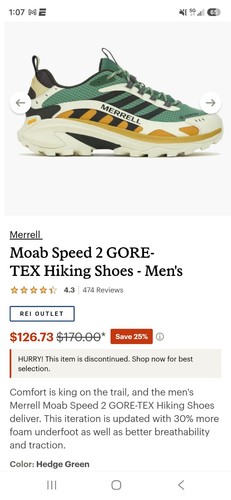 Merrell moab speed - 2, green