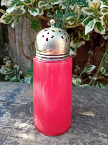 Red glass sugar - sugar, shaker
