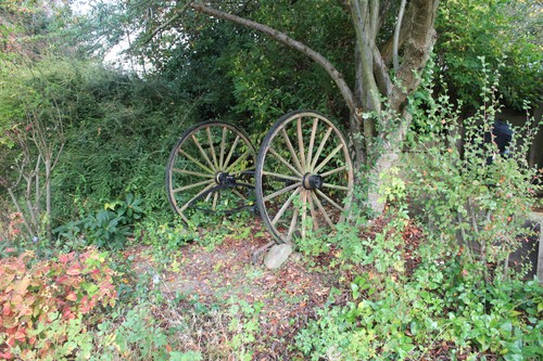 Vintage governess cart wheels - vintage,