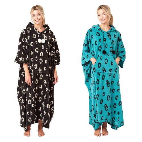 Ladies oversized robe poncho - ladies,