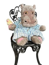 Large Vintage Silentnight Hippo & Chick Tebro 1987 24” Ear To Toe