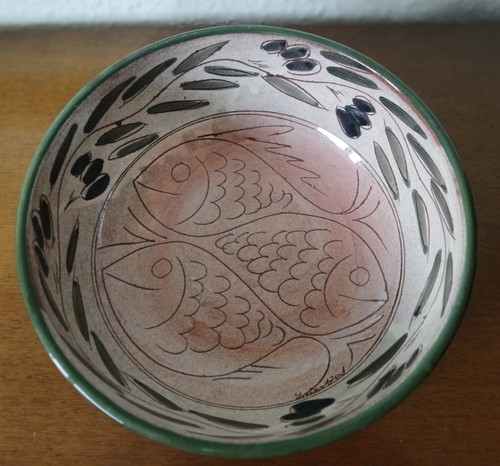 Large signed studio pottery - large,