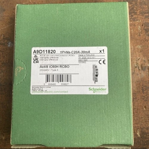 Schneider c20 rcbo a9d11820 - schneider,