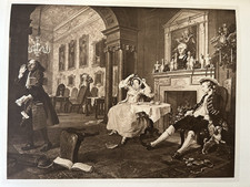 Antique Print Hogarth Marriage
