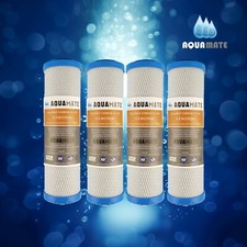 4X Activated Carbon Block Water Filter Replacement 10" 0.5 Micron