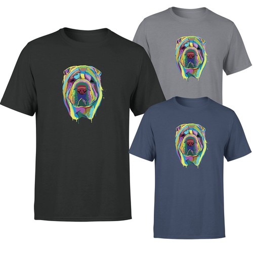 Splash shar pei dog - shar, mens