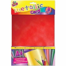 A4 Metallic Card Pack of 8