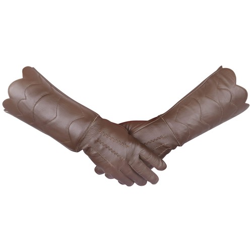 Long cuff gauntlets leather - long,