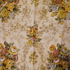 Vintage 60's?  Sanderson linen union floral fabric  Malwood 120 cm W X 115cm L