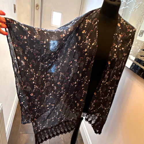 Women schiffon sheer floral - sheer,