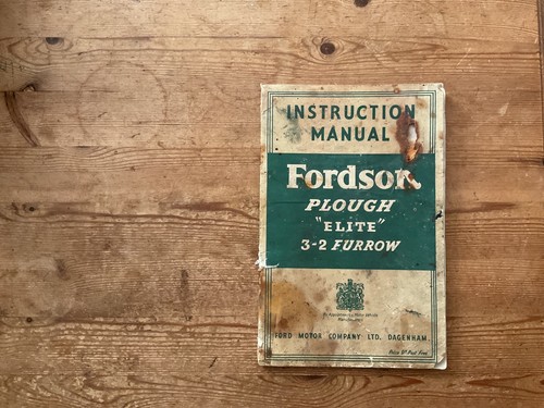 Instruction manual fordson - instruction,
