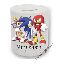 Sonic the Hedgehog personalised money box 