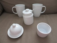 Small white butter dish - small,