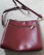 DKNY red leather crossbody