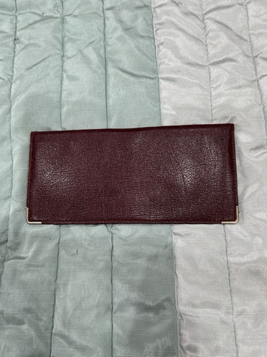 Burgundy leather wallet - burgundy, wallet/cheque