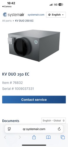 System air fan duo 250 - kv, ex
