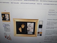 BabyRice Baby Plaster Casting Mould Kit for Hands and Feet Inc Gold frame