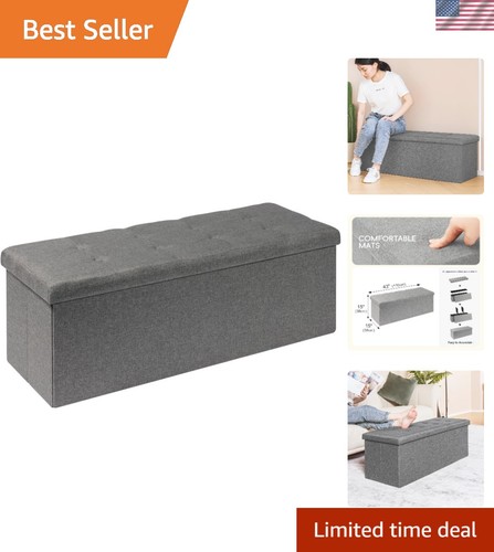 Folding storage ottoman - folding,