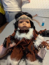 3 Native American Porcelain Dolls