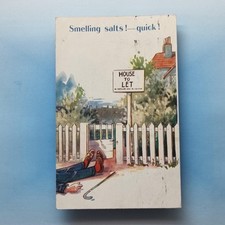 Post WW1 Austerity Postcard 1919 House To Let Faint Smelling Salts