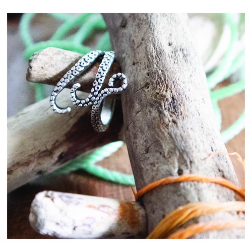 Octopus tentacle ring - tentacle,