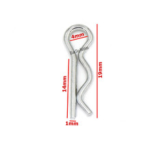 10x Body Shell Pins Clips 1/10