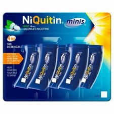 NiQuitin Mini Mint Lozenges – 4 mg - 100 Minis | Stop Smoking Aid | Exp 2025/26