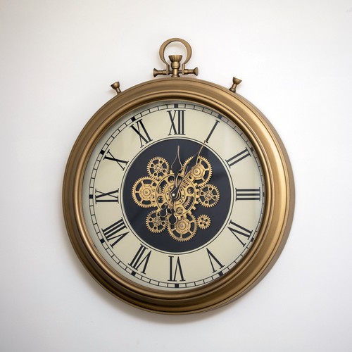 Antique brass moving - moving, gears