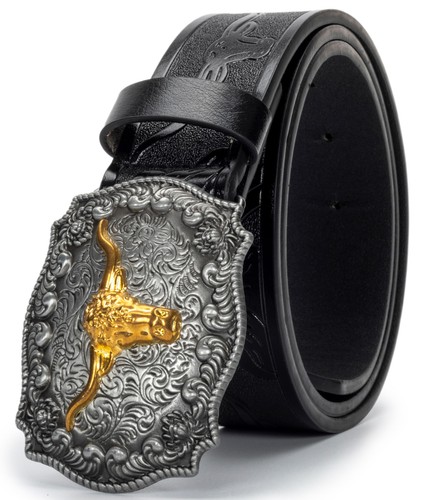 Men western cowboy belt - men's, with