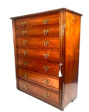 Antique Mahogany Wood Victorian Architects Plan Chest of Drawers / Cabinet 1880