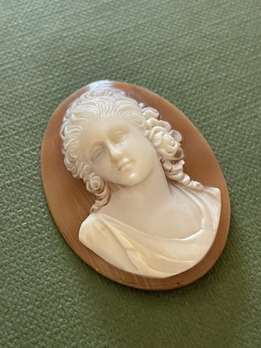 Vintage antique cameo - vintage, shell