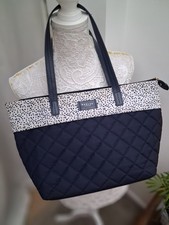 Radley navy quilted tote bag